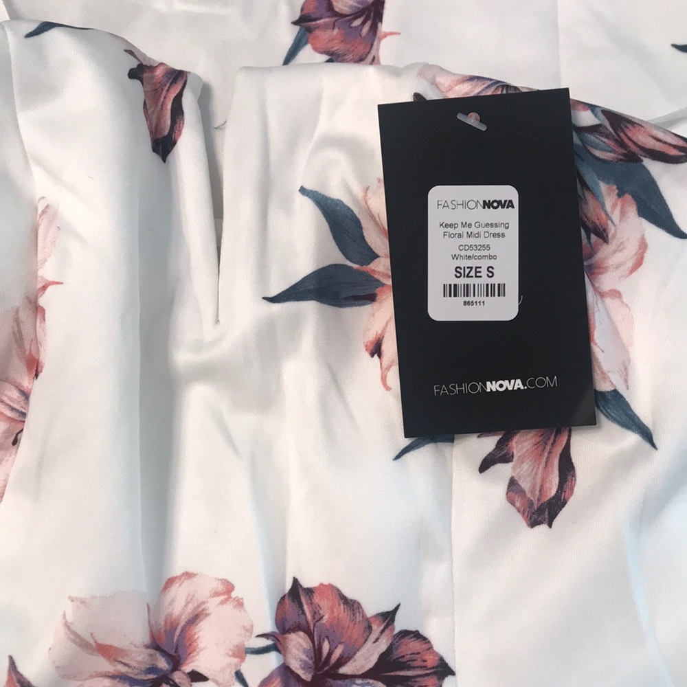 Floral Strapless Midi Dress - Picture 5 of 5